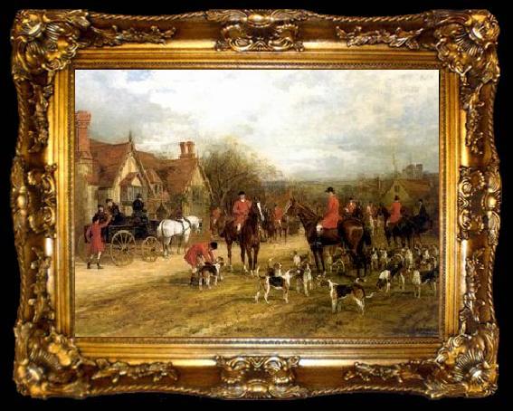 framed  unknow artist Classical hunting fox, Equestrian and Beautiful Horses, 247., ta009-2